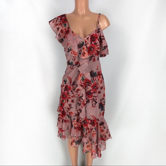 Lovers + Friends Stacy Midi Dress Holiday Floral - Picture 3 of 13